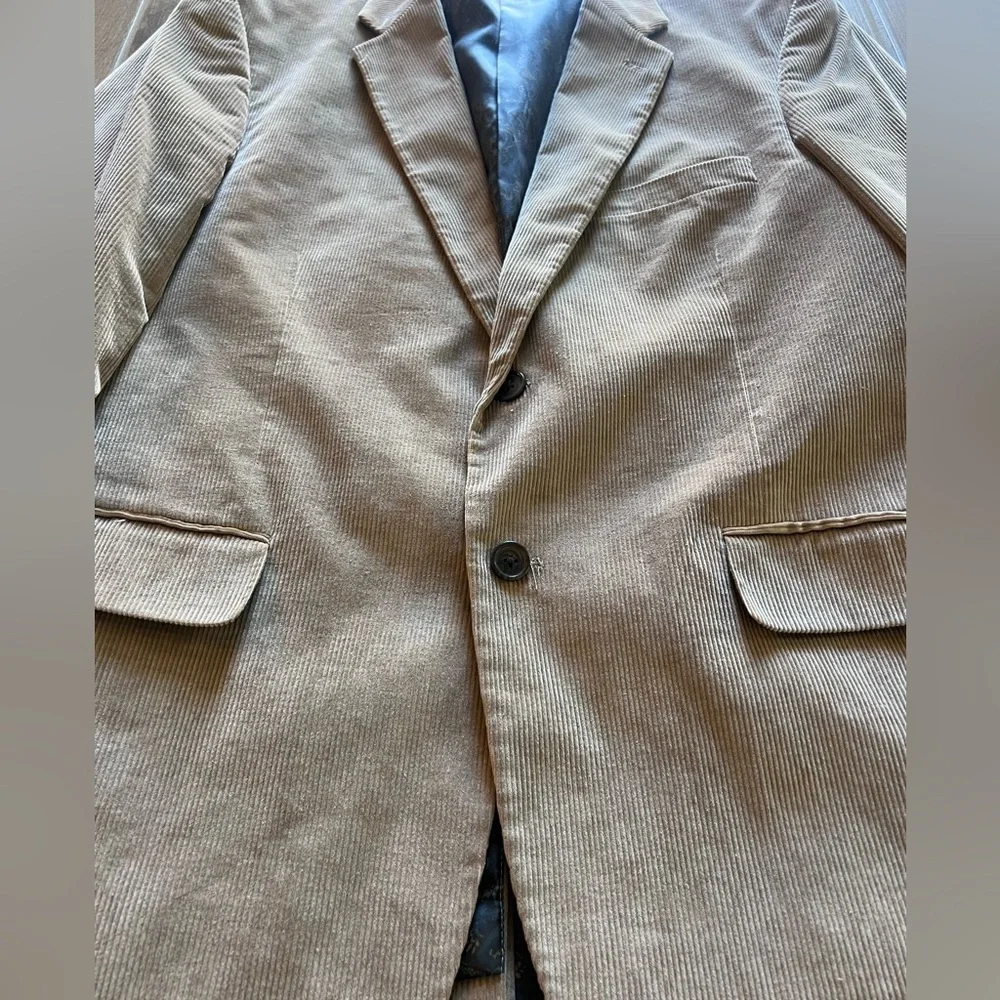 Stafford Men’s 100%Cotton Corduroy Sports Coat TwoButton Blazer Classic Fit 44R